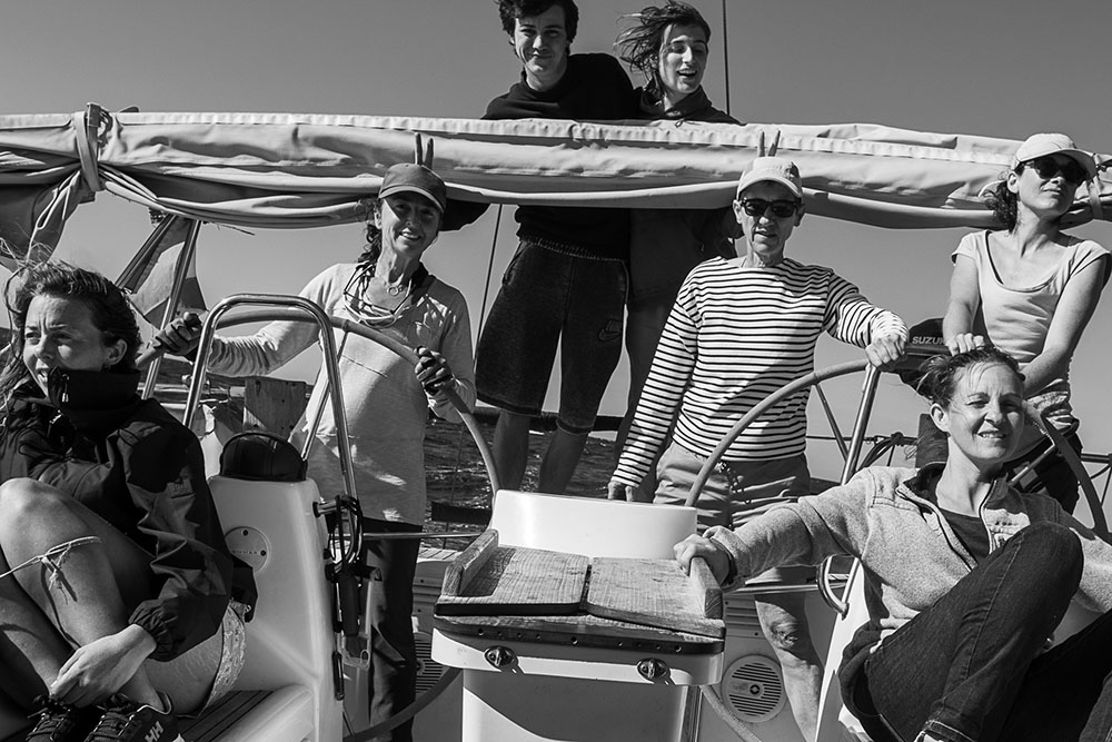 équipage pour la croisière scientifique sur les cétacés de Méditerranée