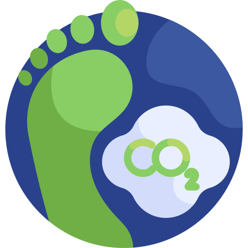 icone empreinte carbone - calculer son empreinte carbone pour un tourisme durable